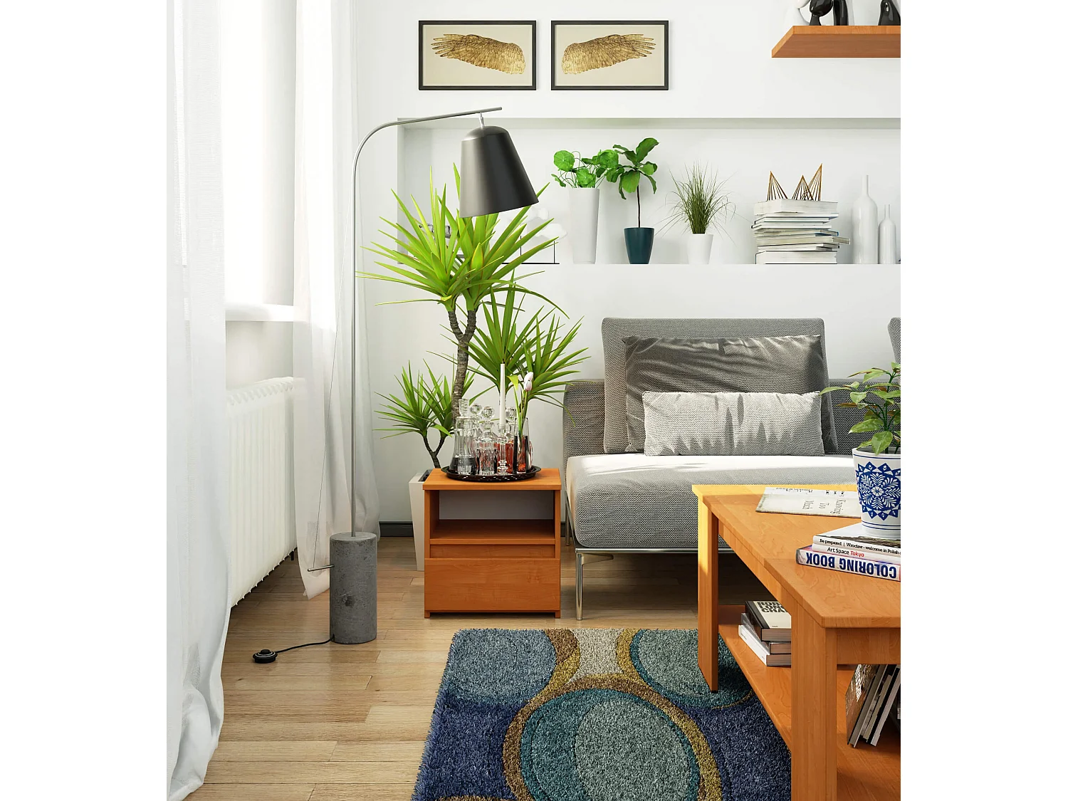 Cômoda de Gaveta Amieiro Elegance - Compacta 40 x 40 x 35 cm, 1 Gaveta com Bloqueio, Montagem Fácil