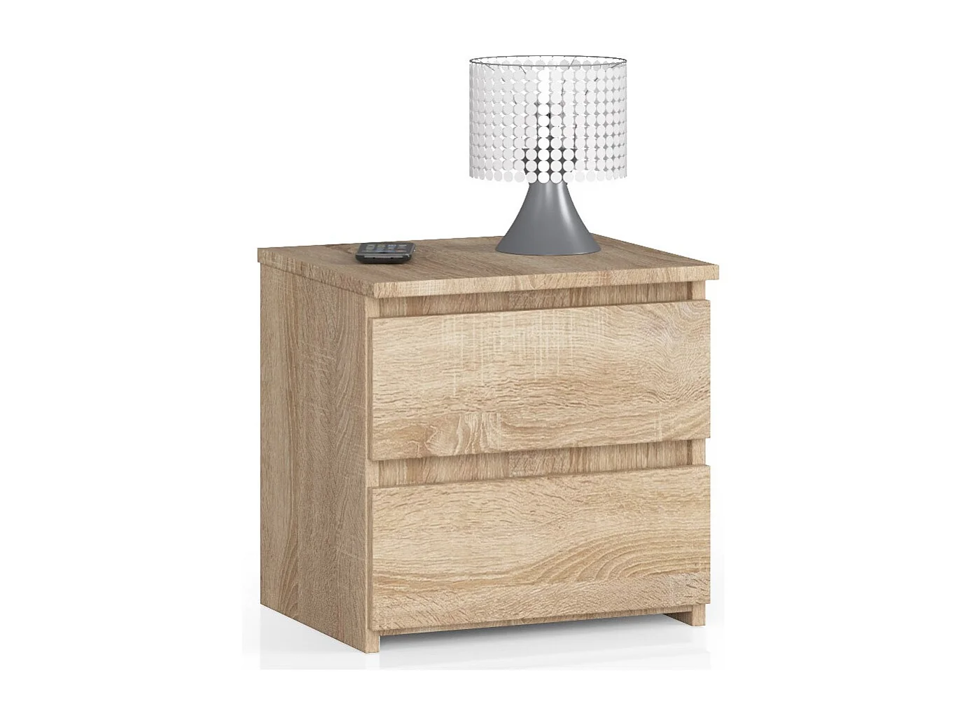 Cômoda Moderna 2 Gavetas Carvalho de Sonoma - Design Compacto e Funcional