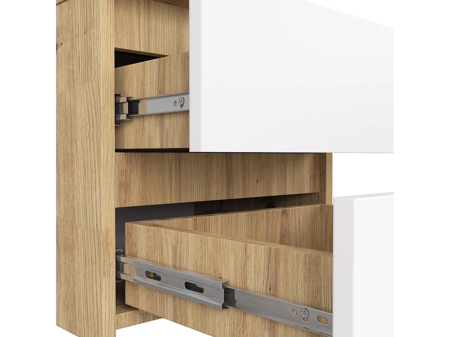 Cômoda Artisan Branco 2 Gavetas 40x40x35cm