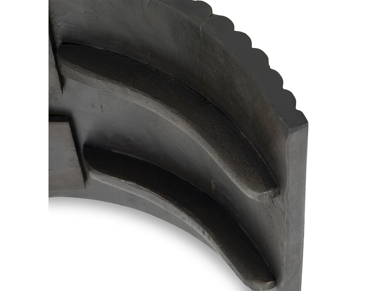 Table de Chevet FLUTED H 52 cm en Bois Massif Brun avec 1 Porte, Table de Nuit au Style Cannelé avec Rangement Pratique