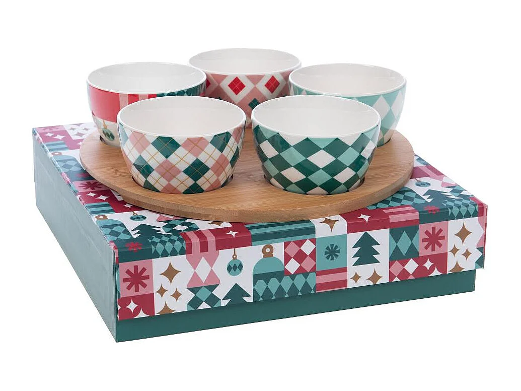 Coffret apéritif 5 bols Santa