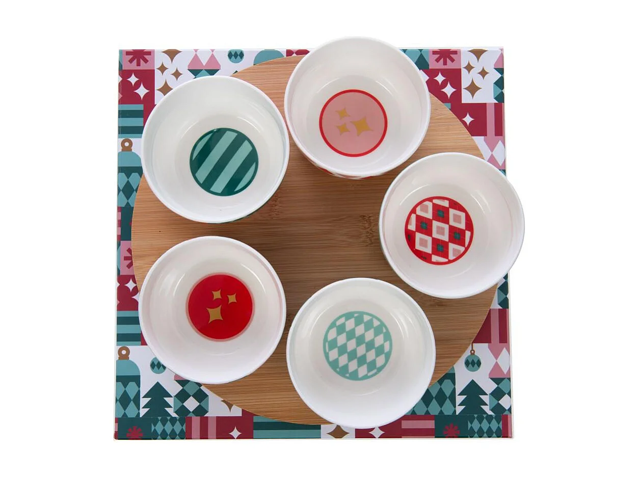 Coffret apéritif 5 bols Santa