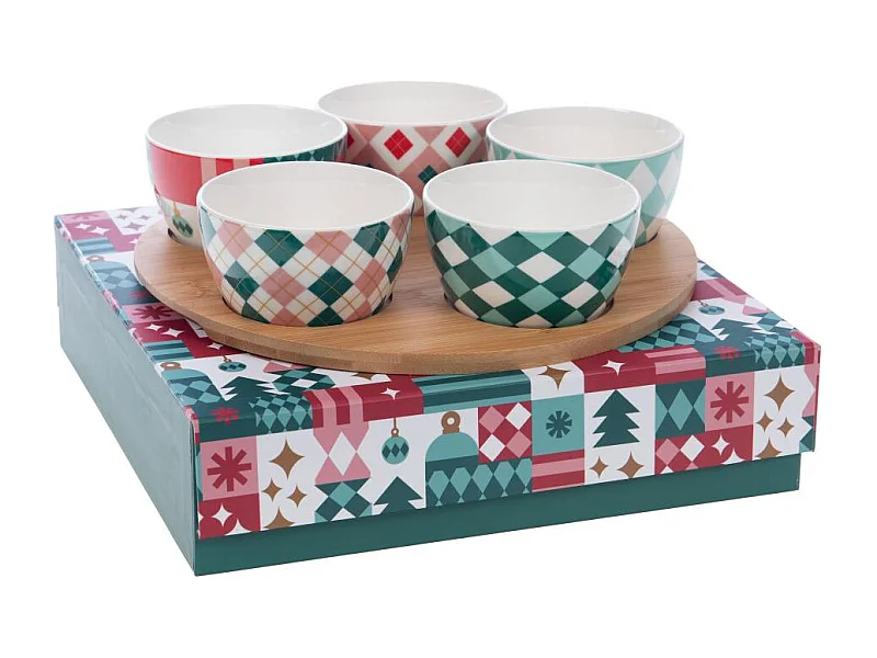 Coffret apéritif 5 bols Santa