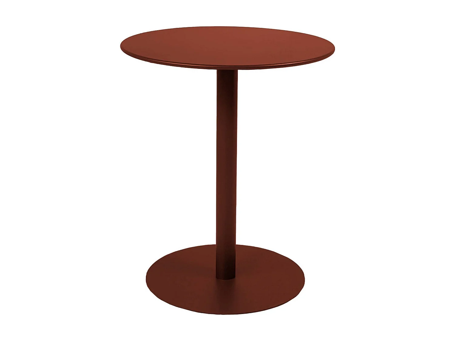 Table de jardin bistrot ronde acier + 2 assises Ø60cm terracotta - Orea + Liva