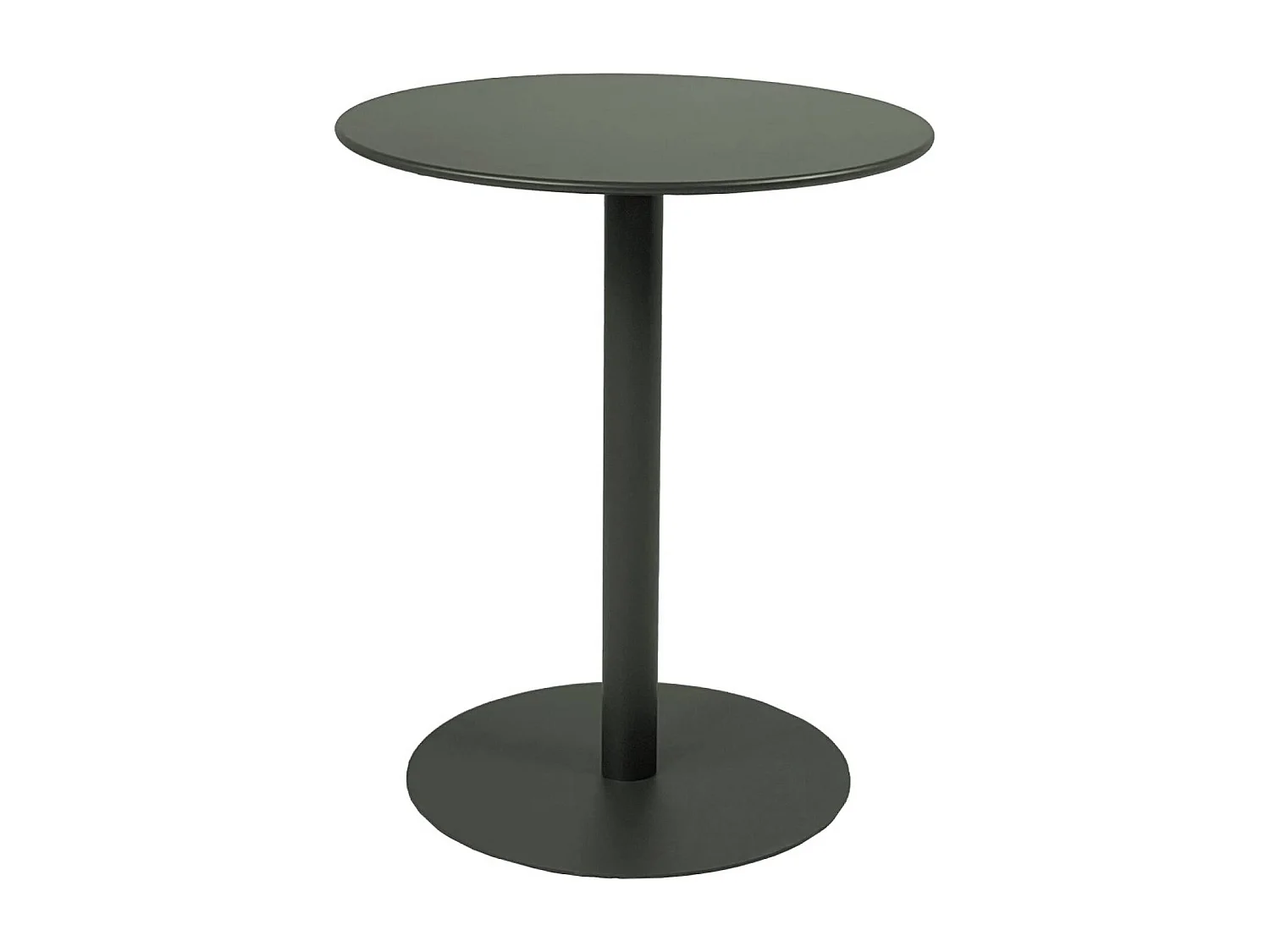 Table de jardin bistrot ronde acier + 2 assises Ø60cm kaki - Orea + Liva