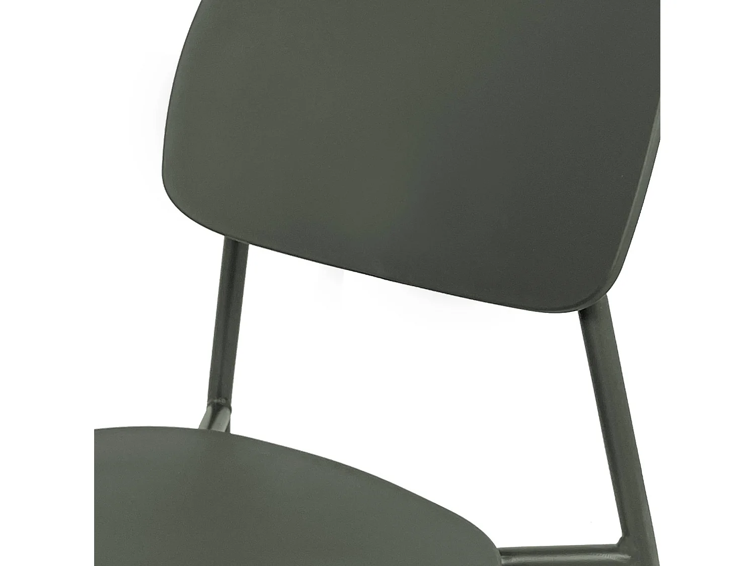 Table de jardin bistrot ronde acier + 2 assises Ø60cm kaki - Orea + Liva