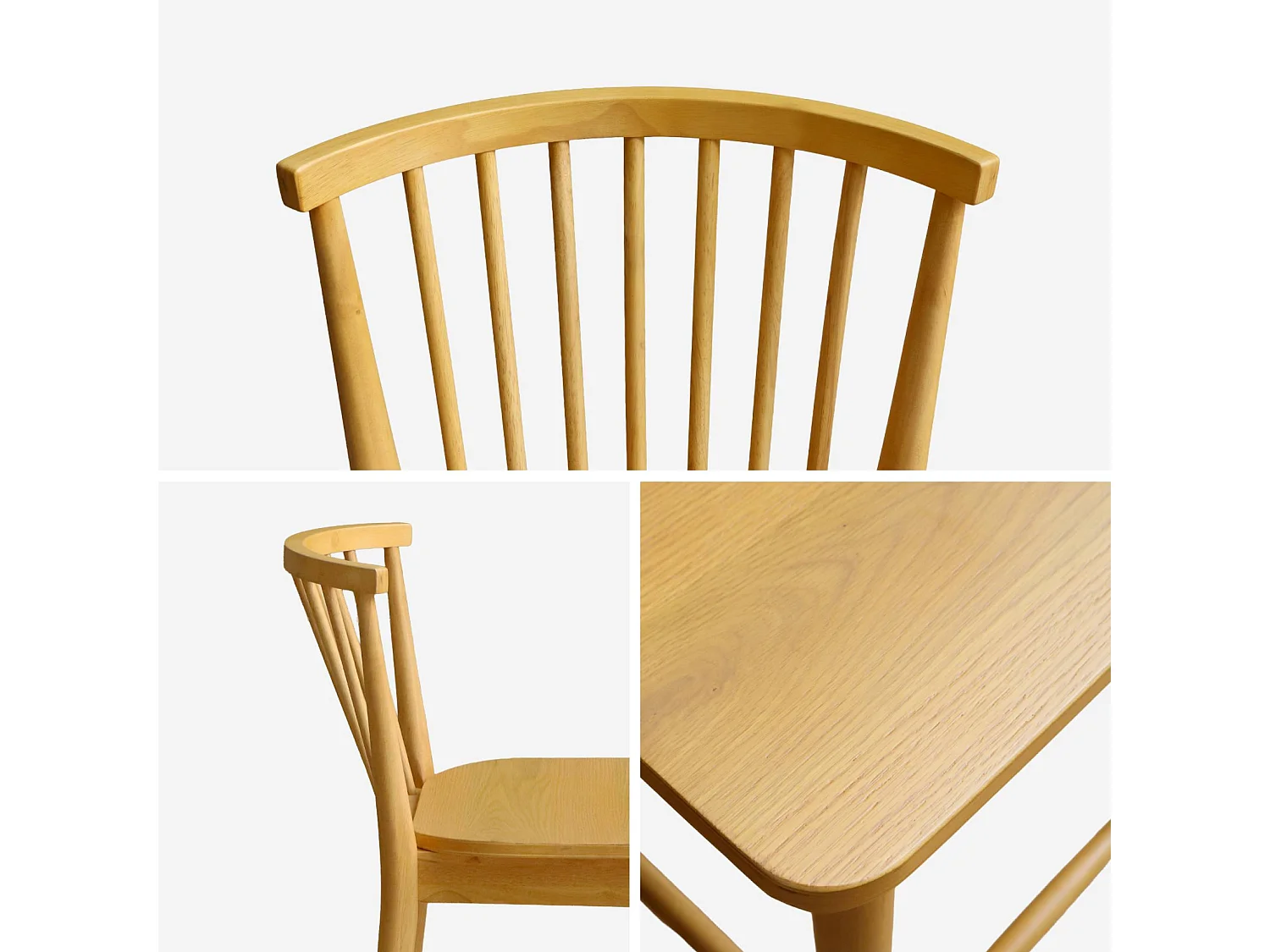 Set di 2 sgabelli da bar con barre di legno di hevea , marrone