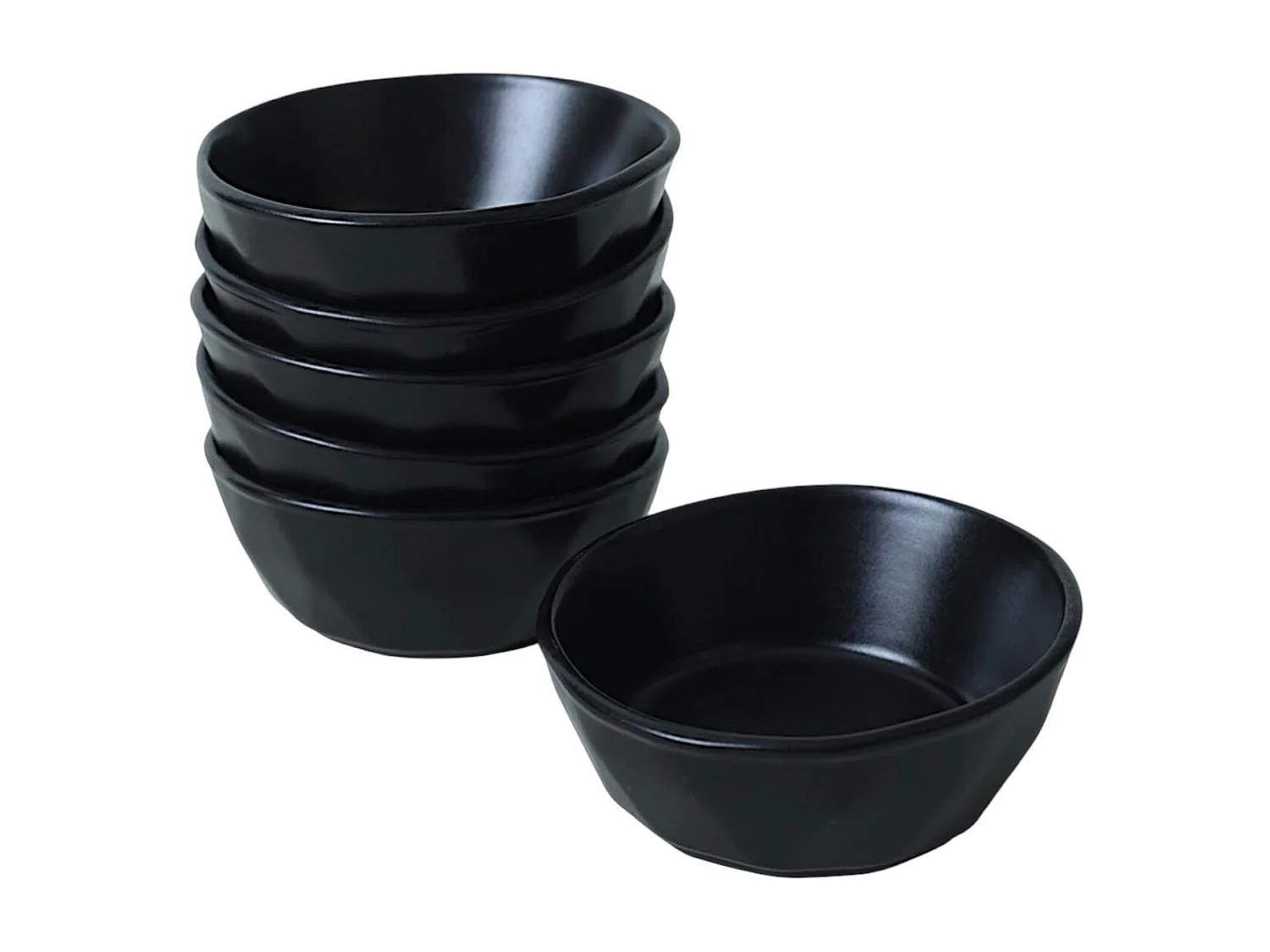 Bol apéro noir, style organique (lot de 6) EFIRA