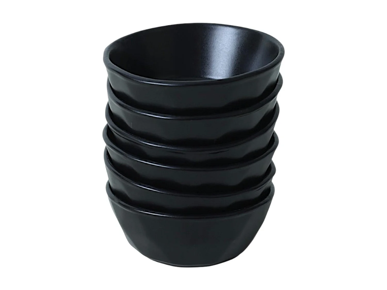 Bol apéro noir, style organique (lot de 6) EFIRA