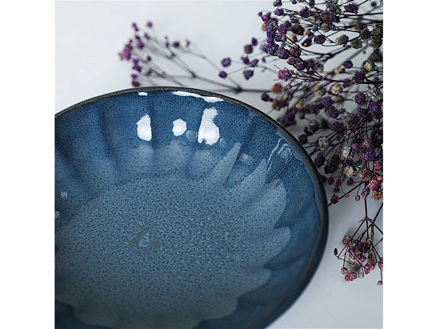 Bol apéro bleu foncé forme fleur (lot de 6) EFIRA