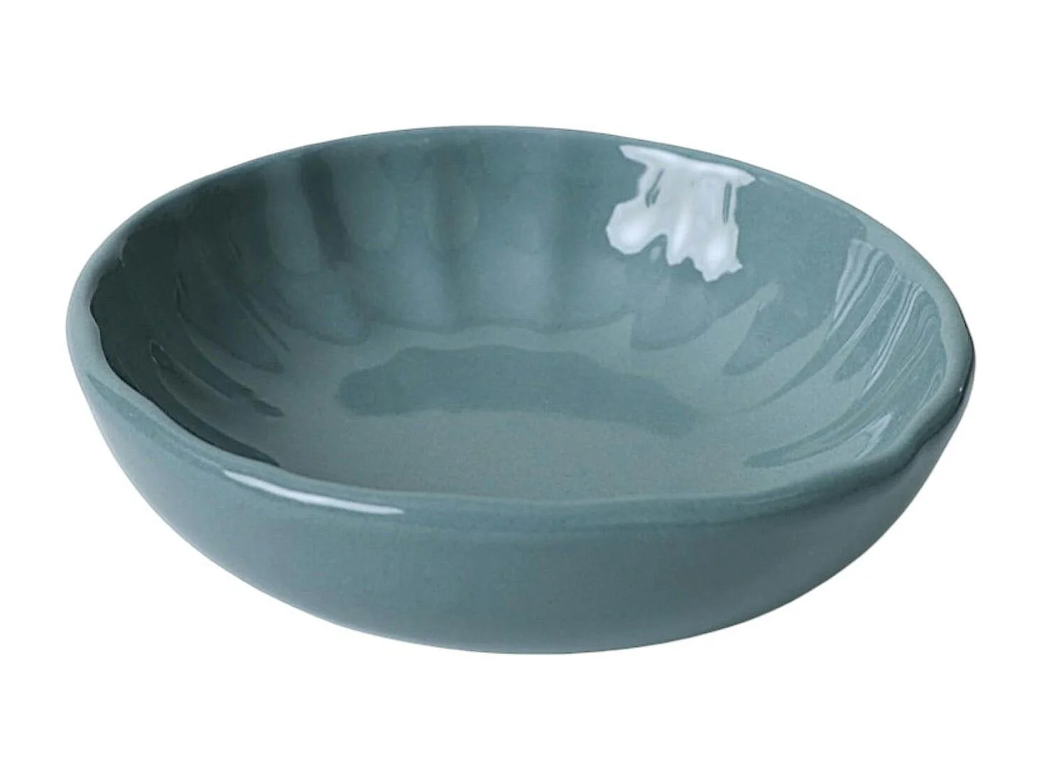 Bol apéro bleu gris forme fleur (lot de 6) EFIRA