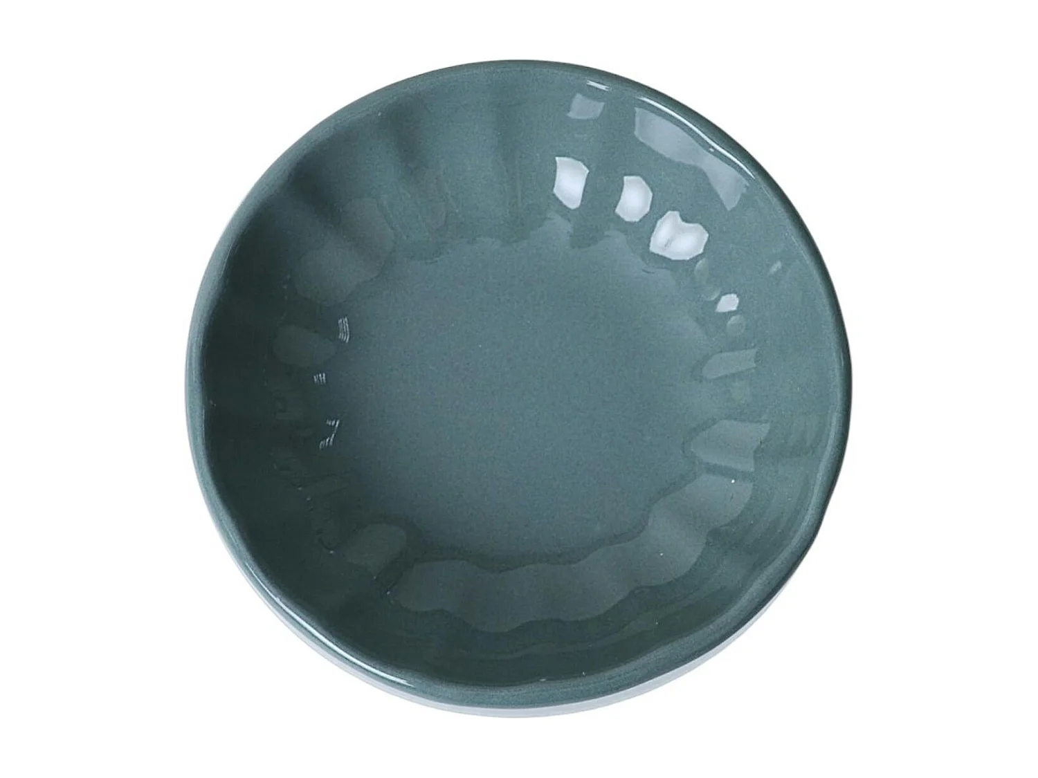 Bol apéro bleu gris forme fleur (lot de 6) EFIRA