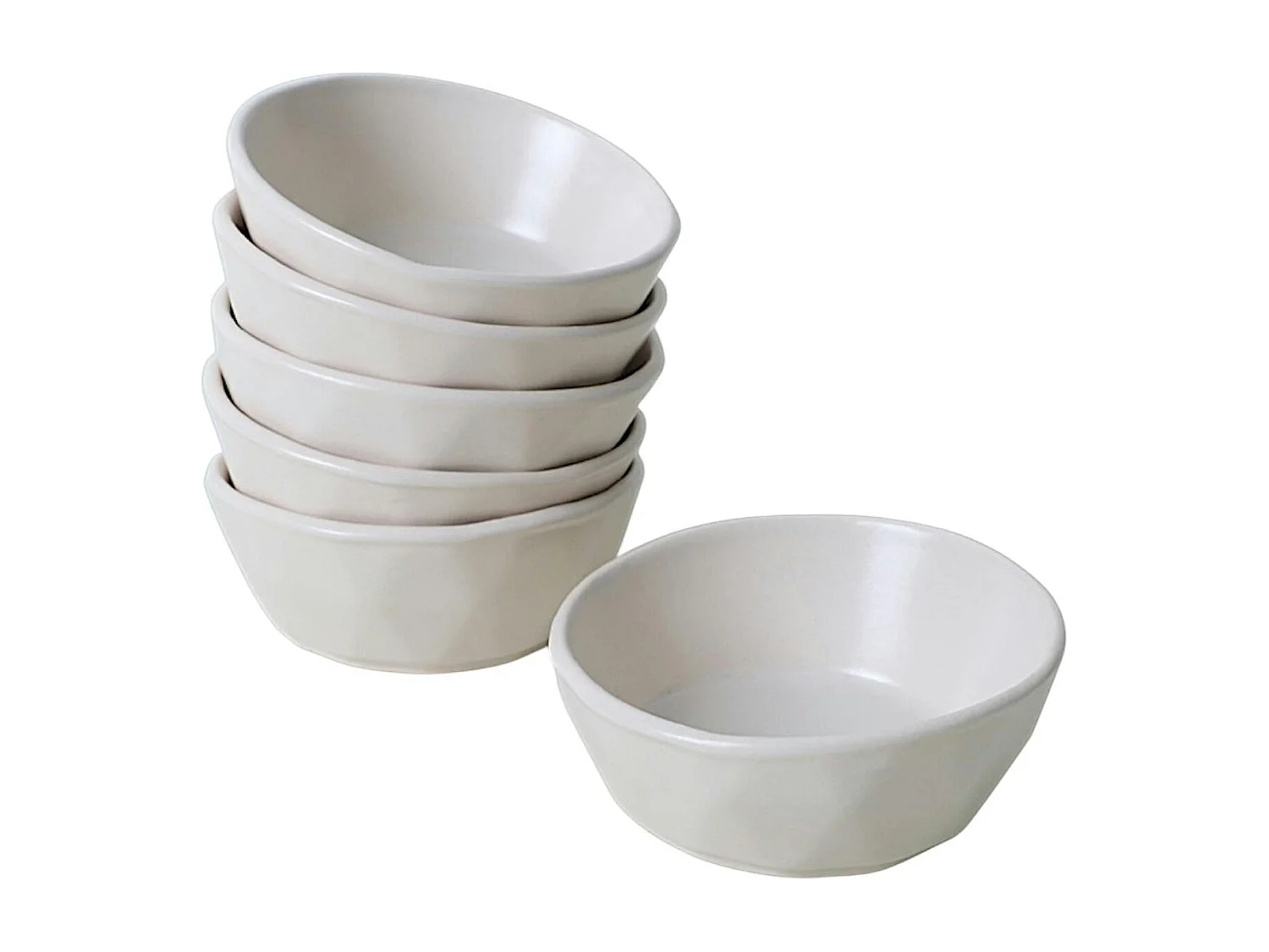 Bol apéro blanc, style organique (lot de 6) EFIRA