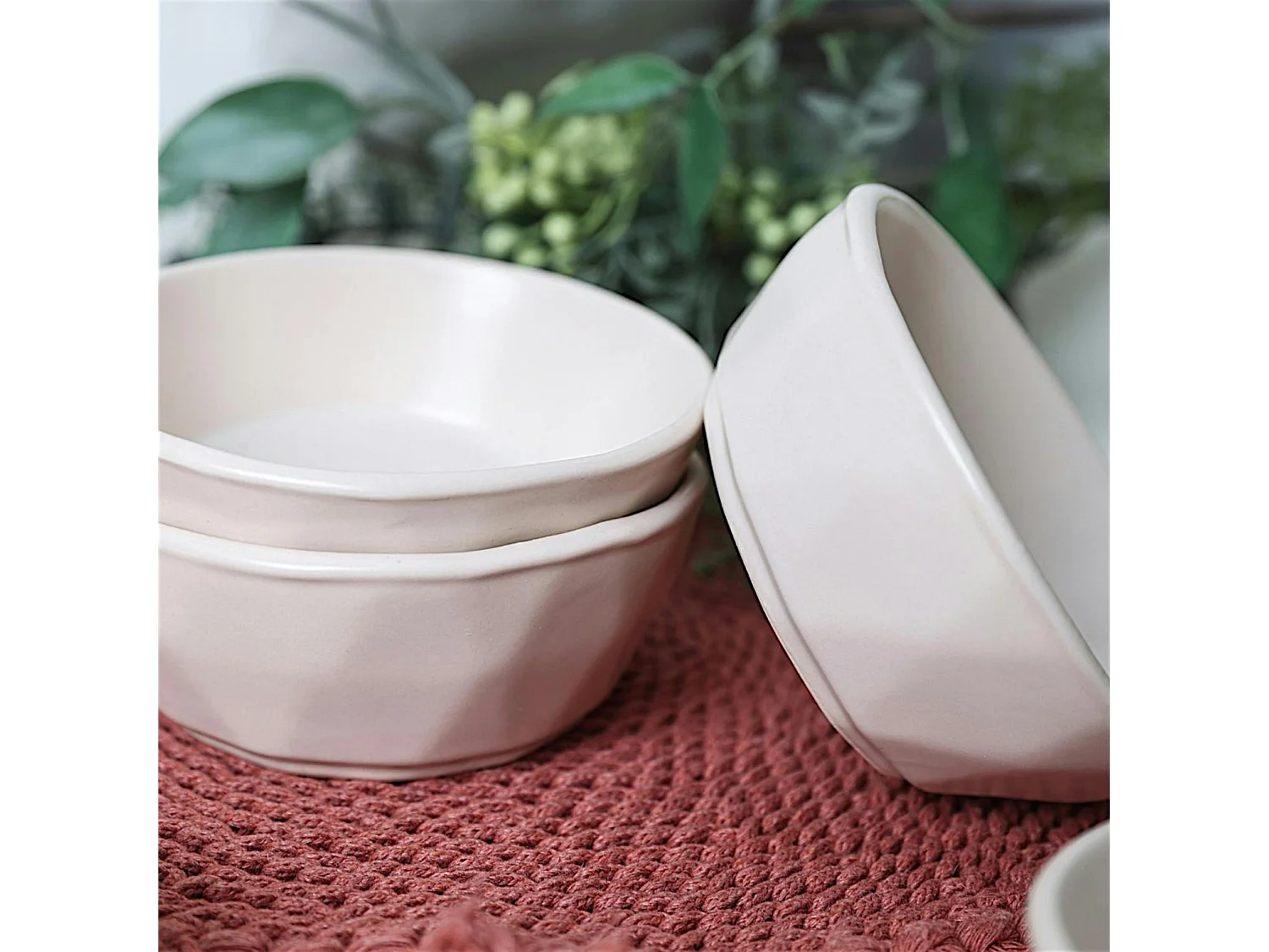 Bol apéro blanc, style organique (lot de 6) EFIRA