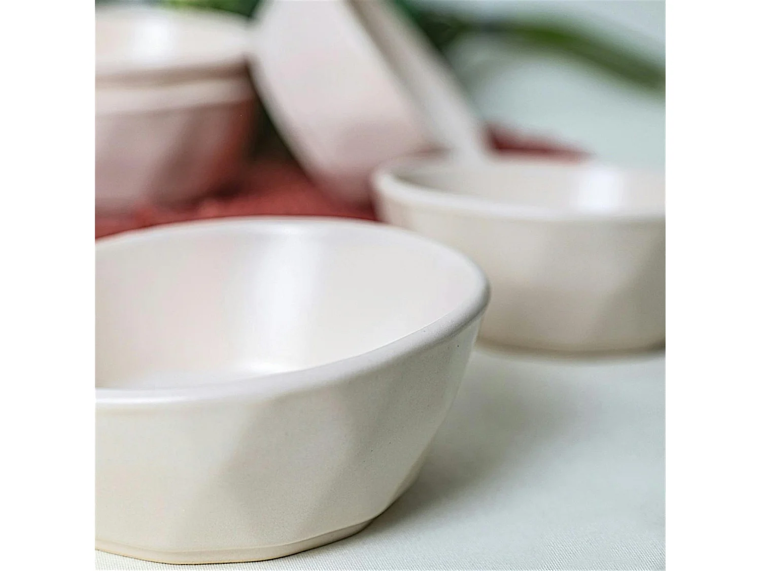 Bol apéro blanc, style organique (lot de 6) EFIRA