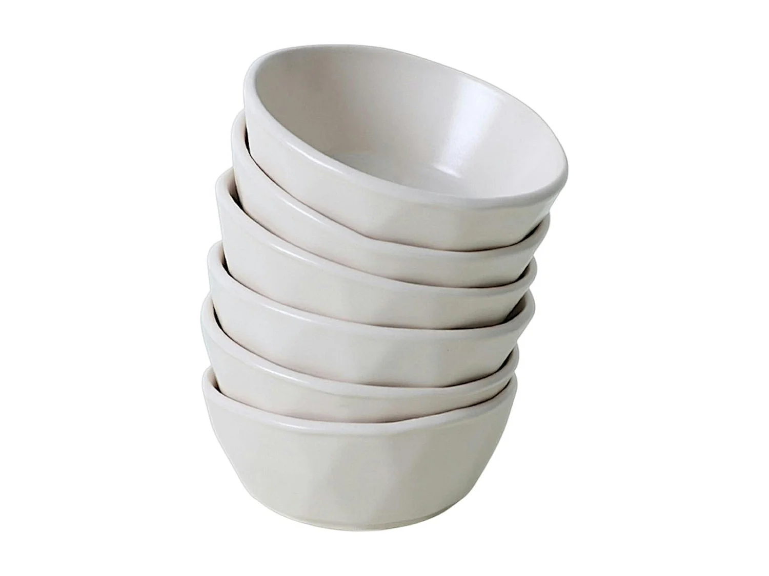 Bol apéro blanc, style organique (lot de 6) EFIRA