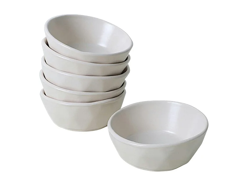 Bol apéro blanc, style organique (lot de 6) EFIRA