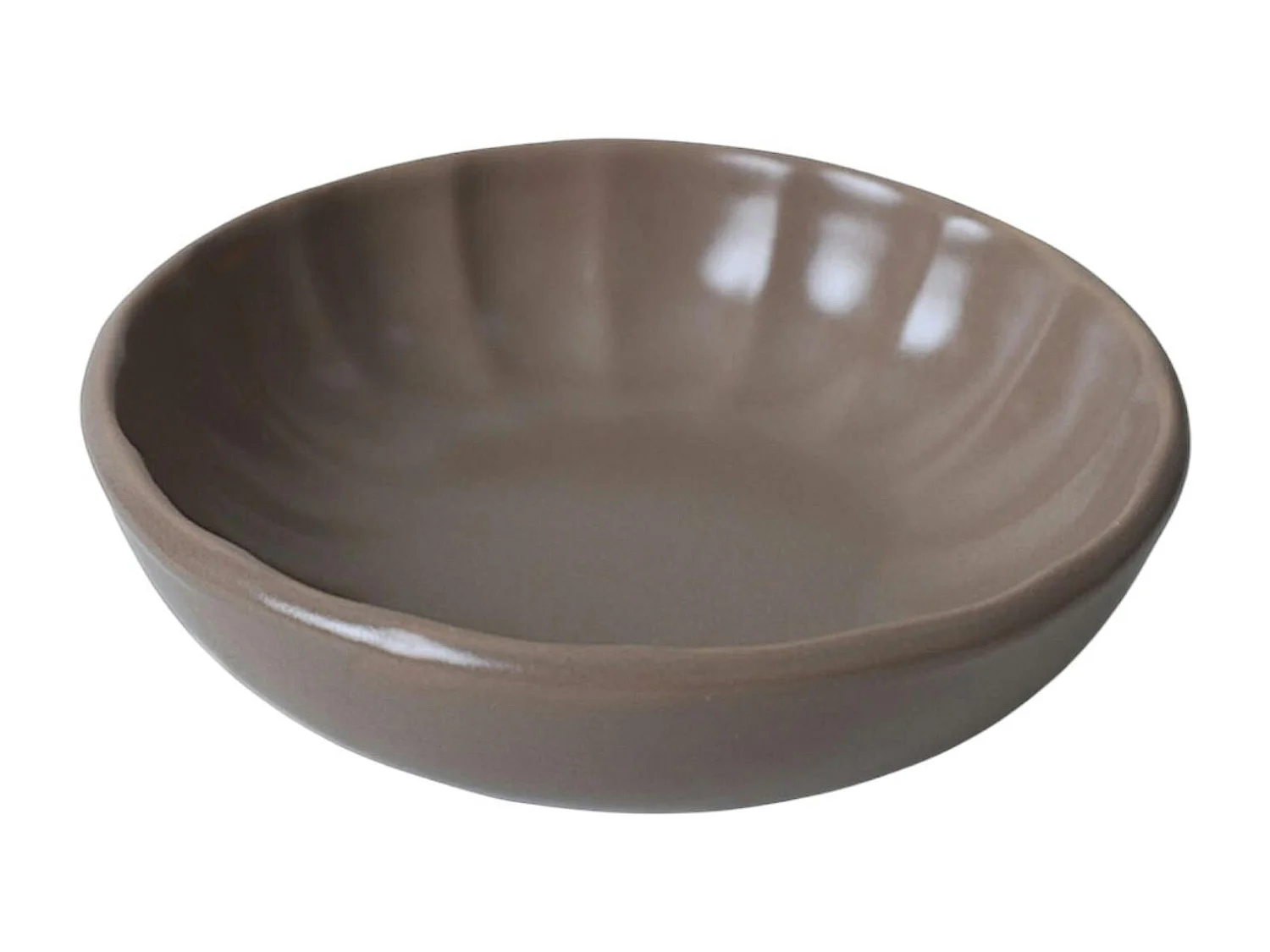 Bol apéro brun cendré forme fleur (lot de 6) EFIRA