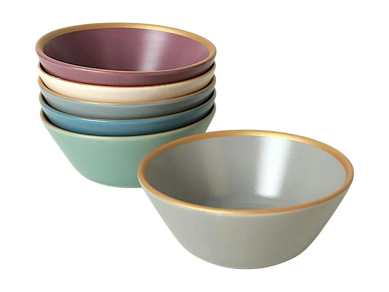 Bols apéro céramique matte multicolores (lot de 6) EFIRA