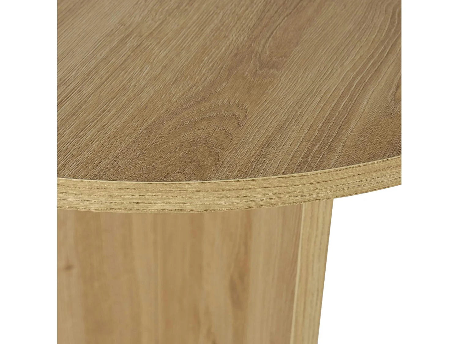 Table à manger ovale effet chêne pieds en V 180 cm MARFA