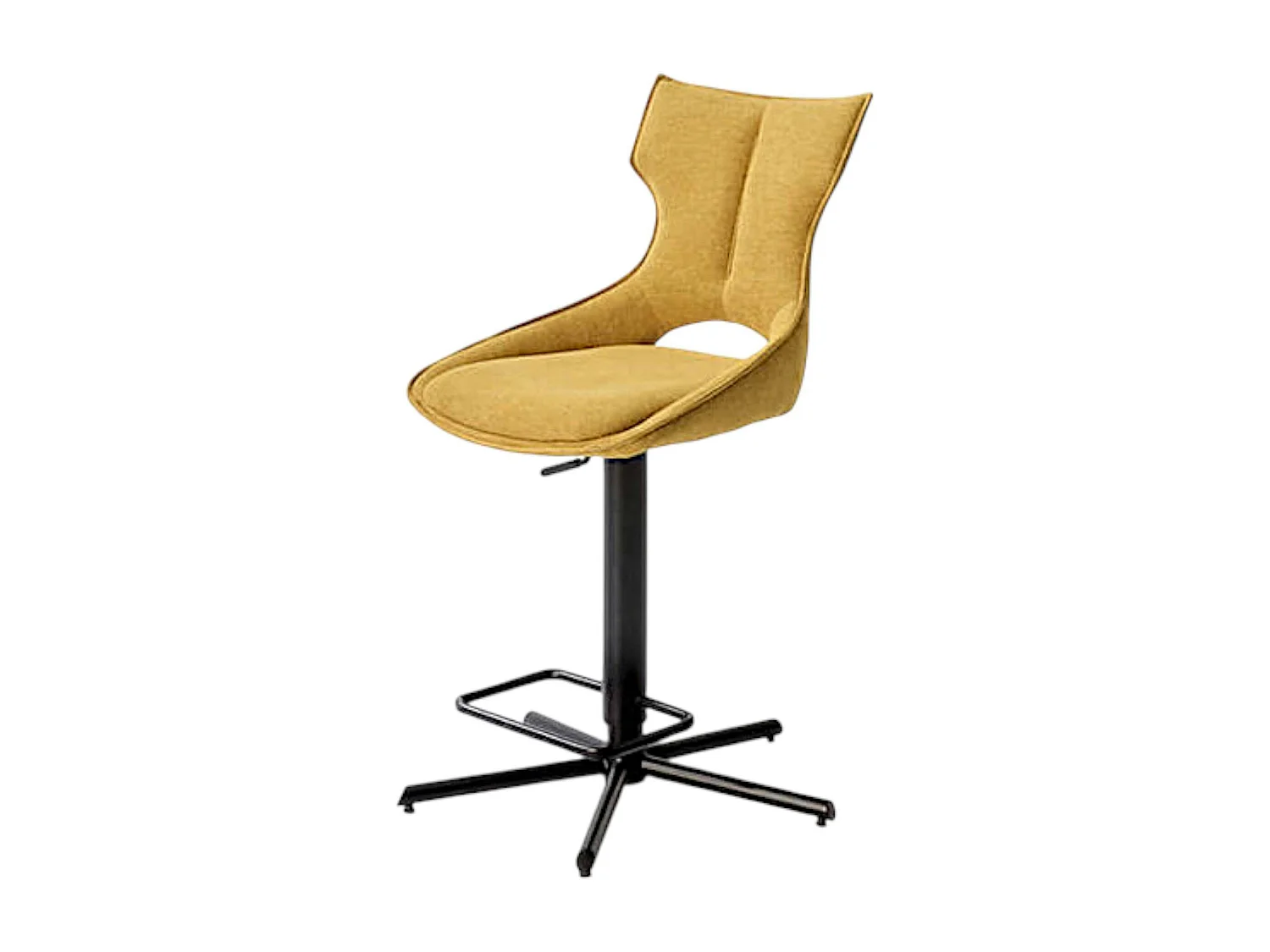 Chaise de bar réglable jaune dossier ouvert (lot de 2) LOMBARDIE