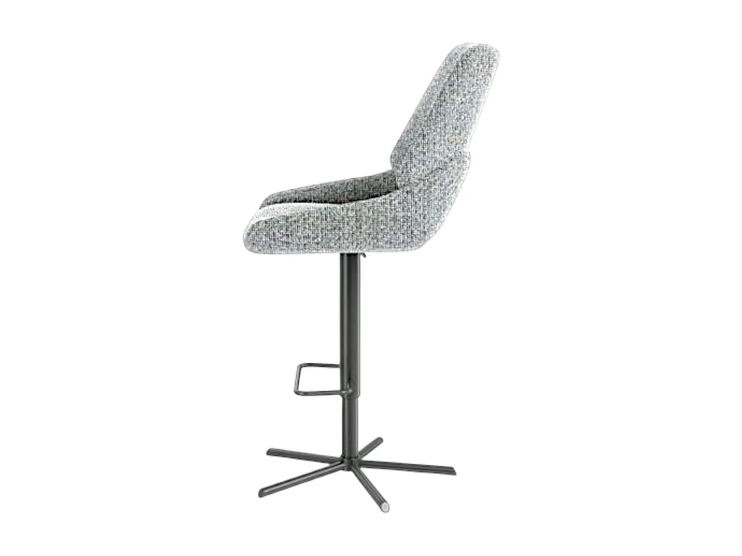 Chaise de bar réglable grise assise baquet (lot de 2) LIGURIE