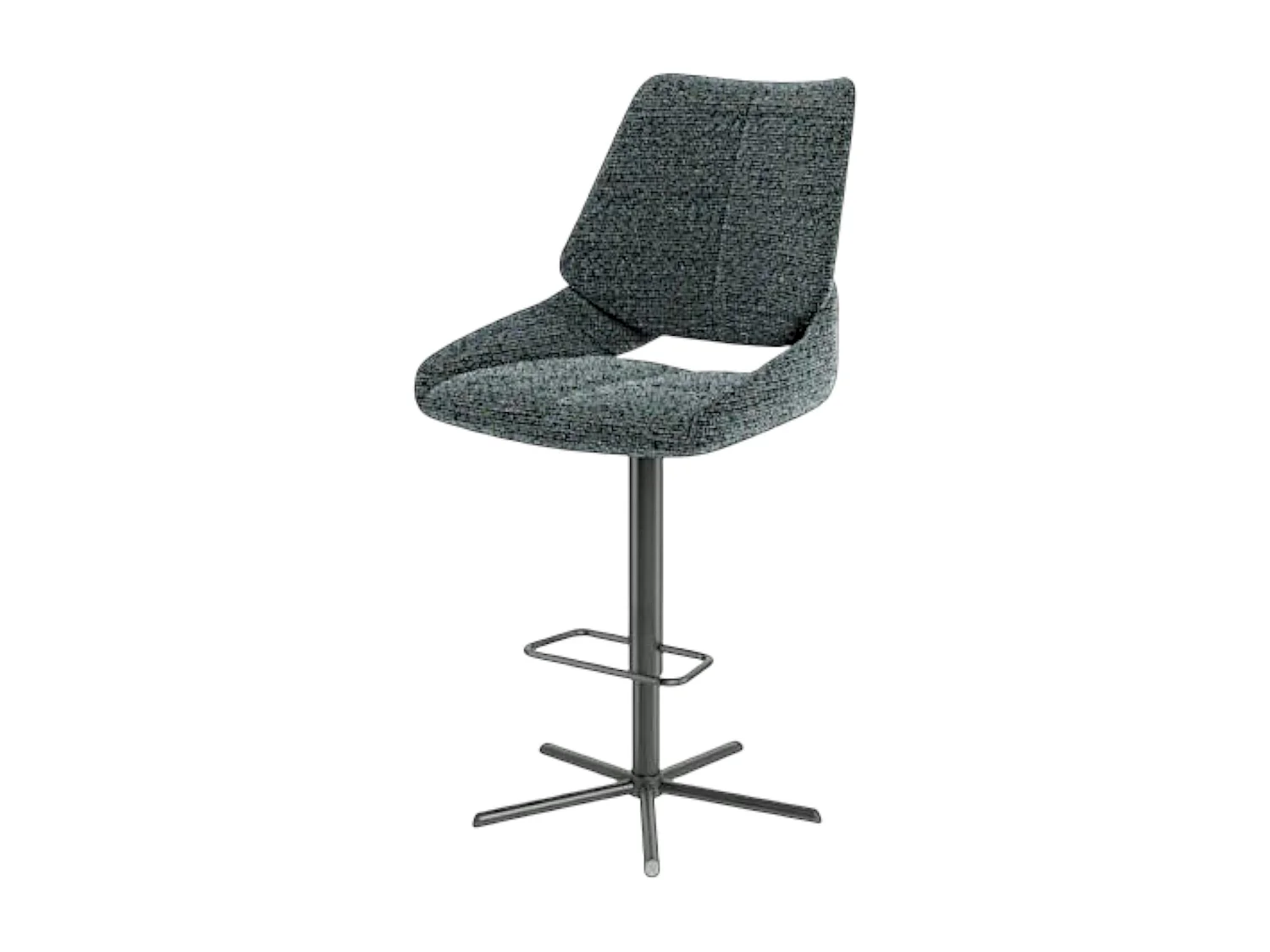 Chaise de bar réglable anthracite assise baquet (lot de 2) LIGURIE