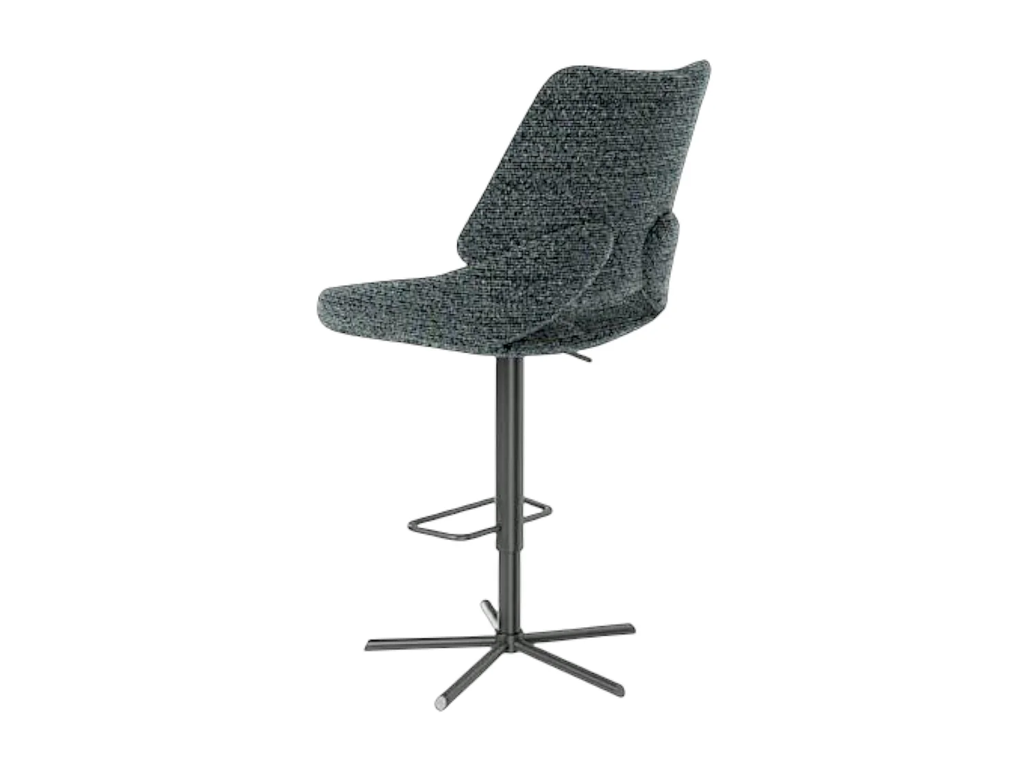 Chaise de bar réglable anthracite assise baquet (lot de 2) LIGURIE