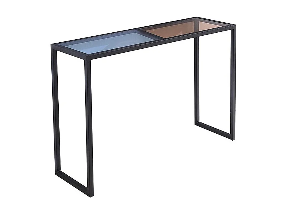 Console verre ESPRIT - Marron / Bleu - Noir