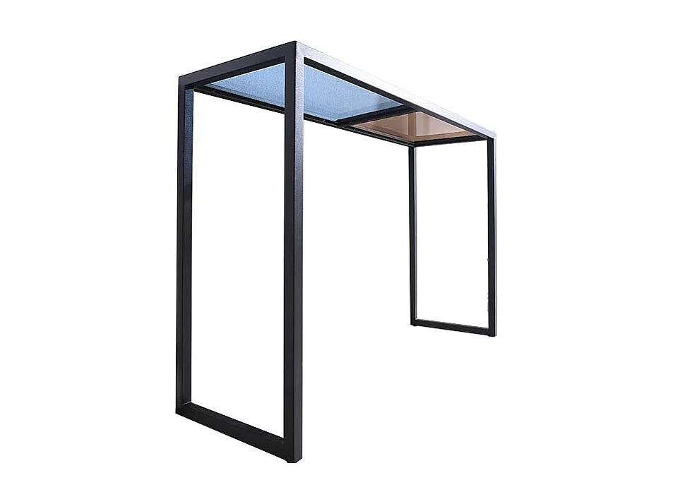 Console verre ESPRIT - Marron / Bleu - Noir