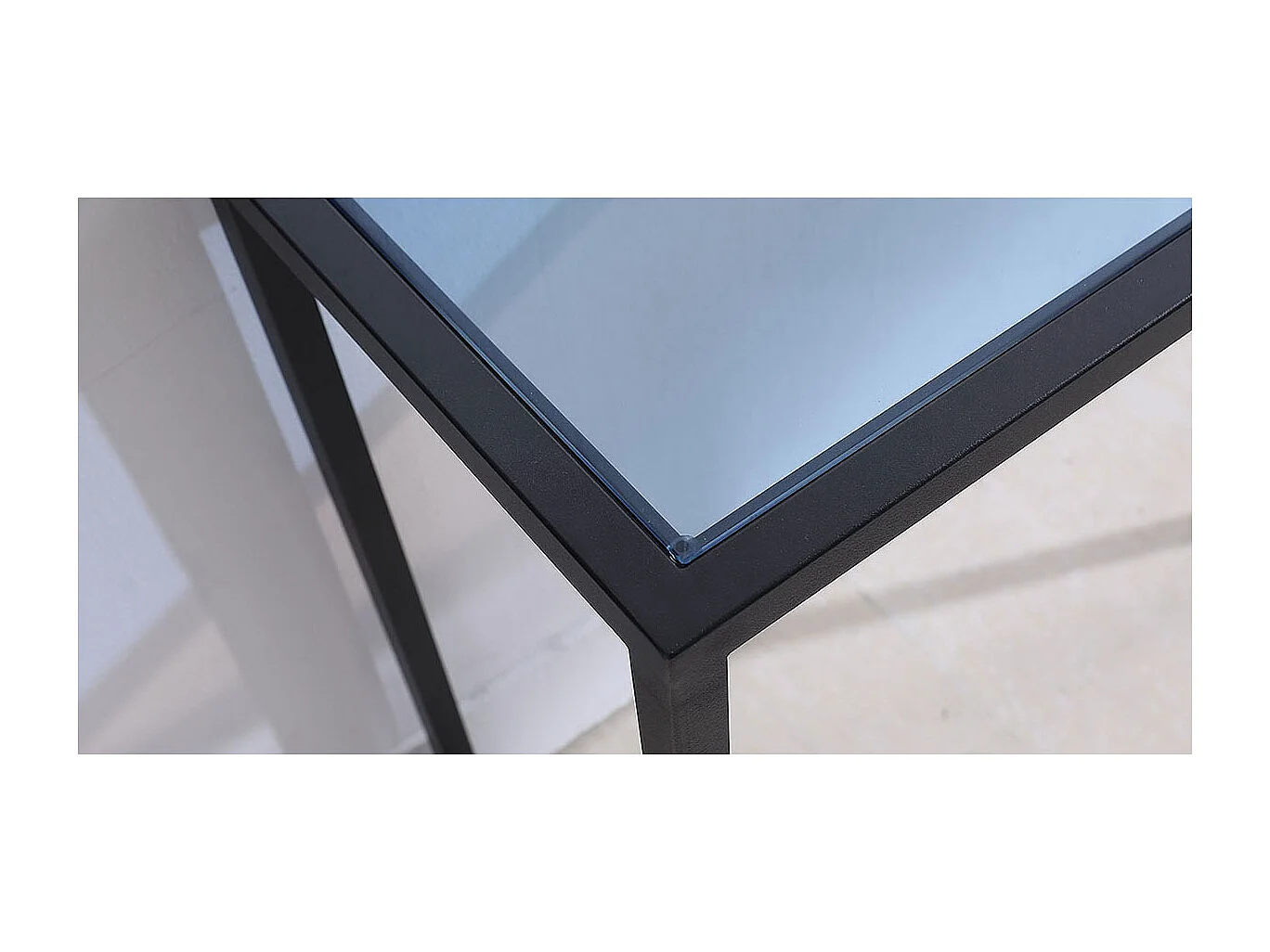 Console verre ESPRIT - Marron / Bleu - Noir