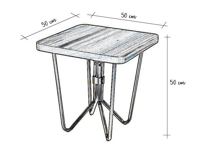 Bout de canapé bois LILO - Noyer - Blanc
