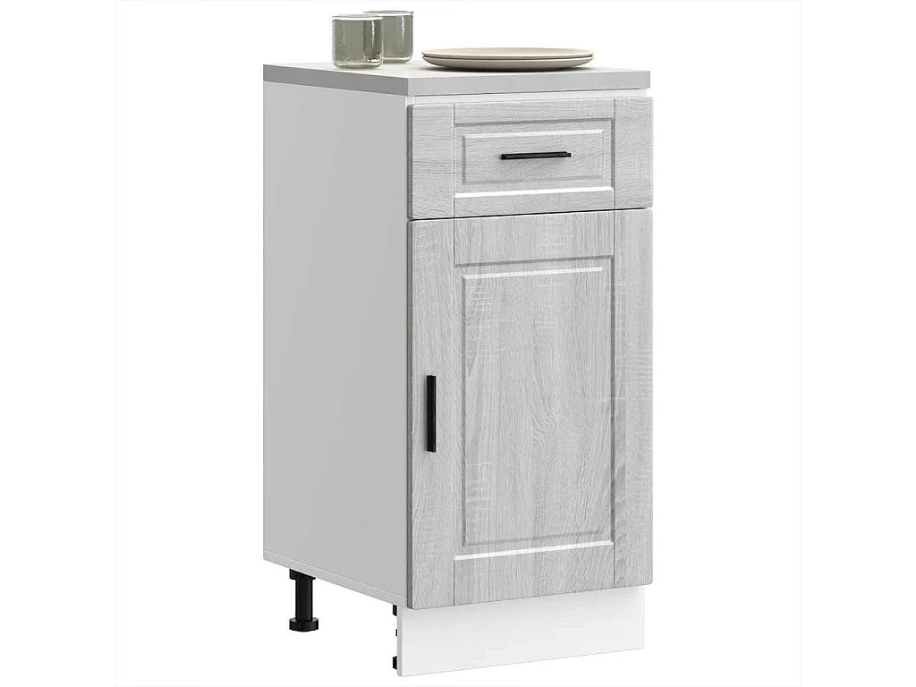 Meuble de cuisine sonoma gris bois d'ingénierie