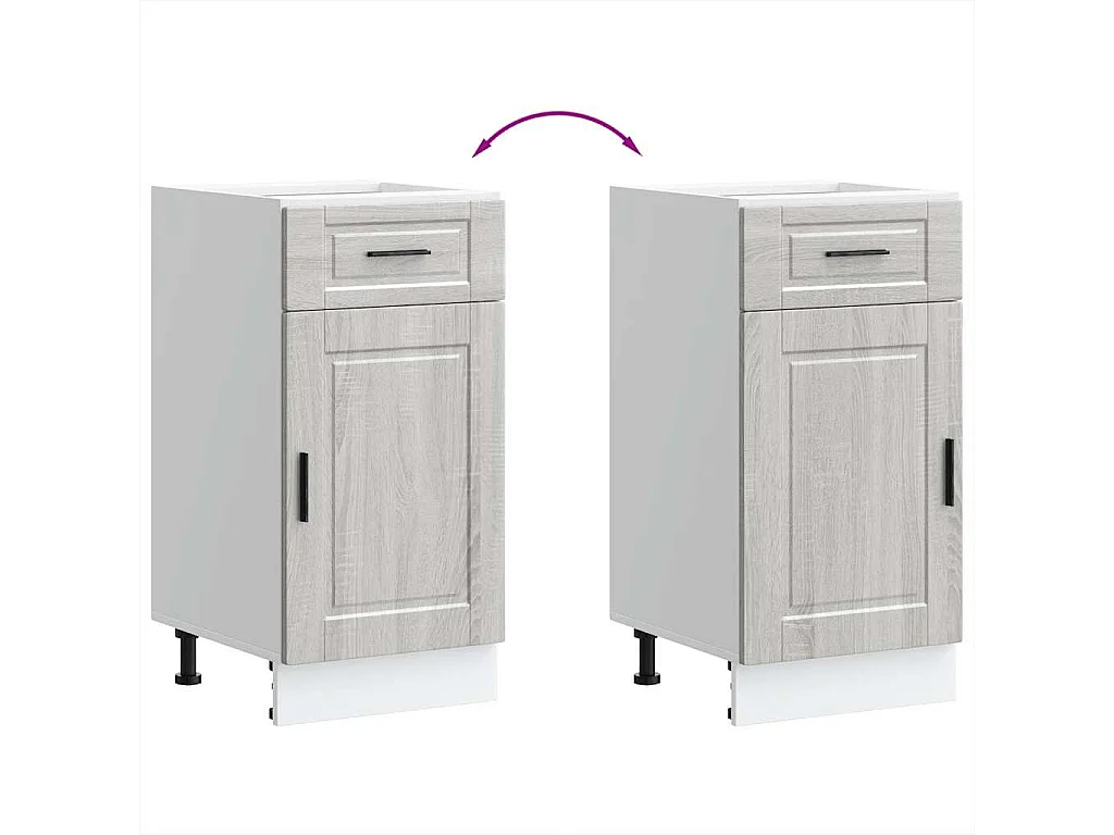 Meuble de cuisine sonoma gris bois d'ingénierie