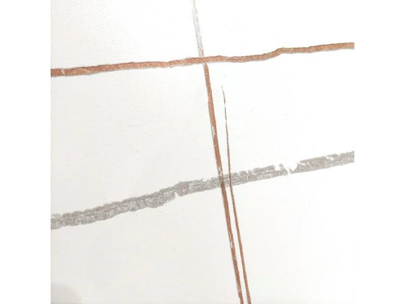 Set de 2 tables basses rondes noir et blanc céramique marbrée - ASHE