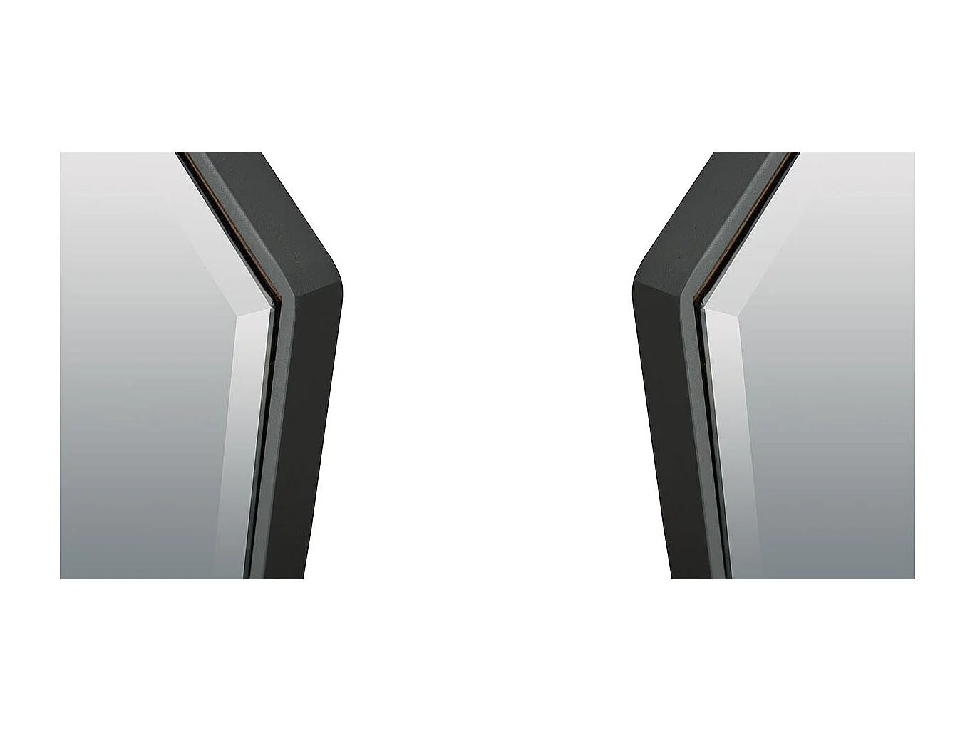 Miroir géométrique laqué NOOR - Gris