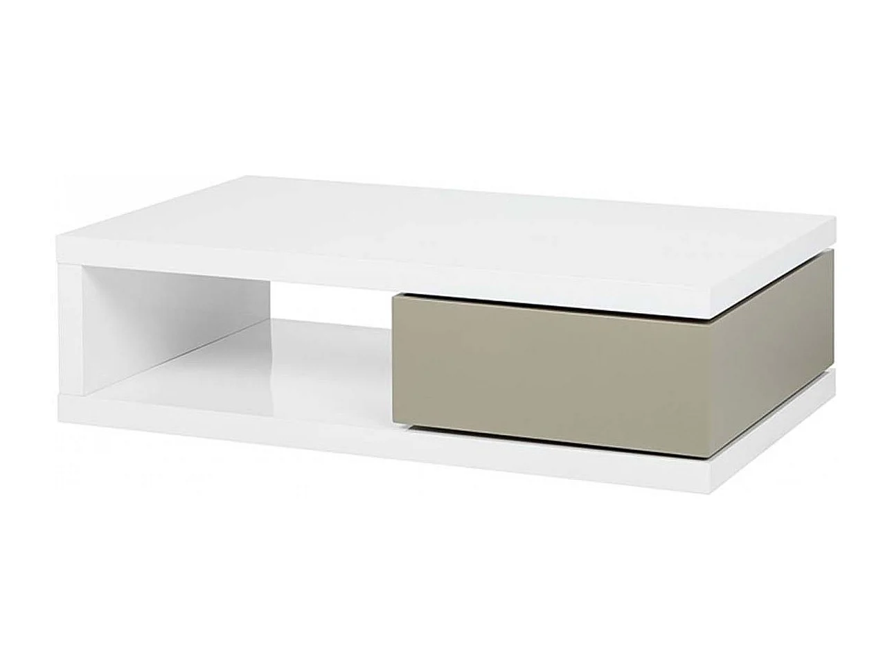 Table basse laqué ORAZ - Blanc - Blanc
