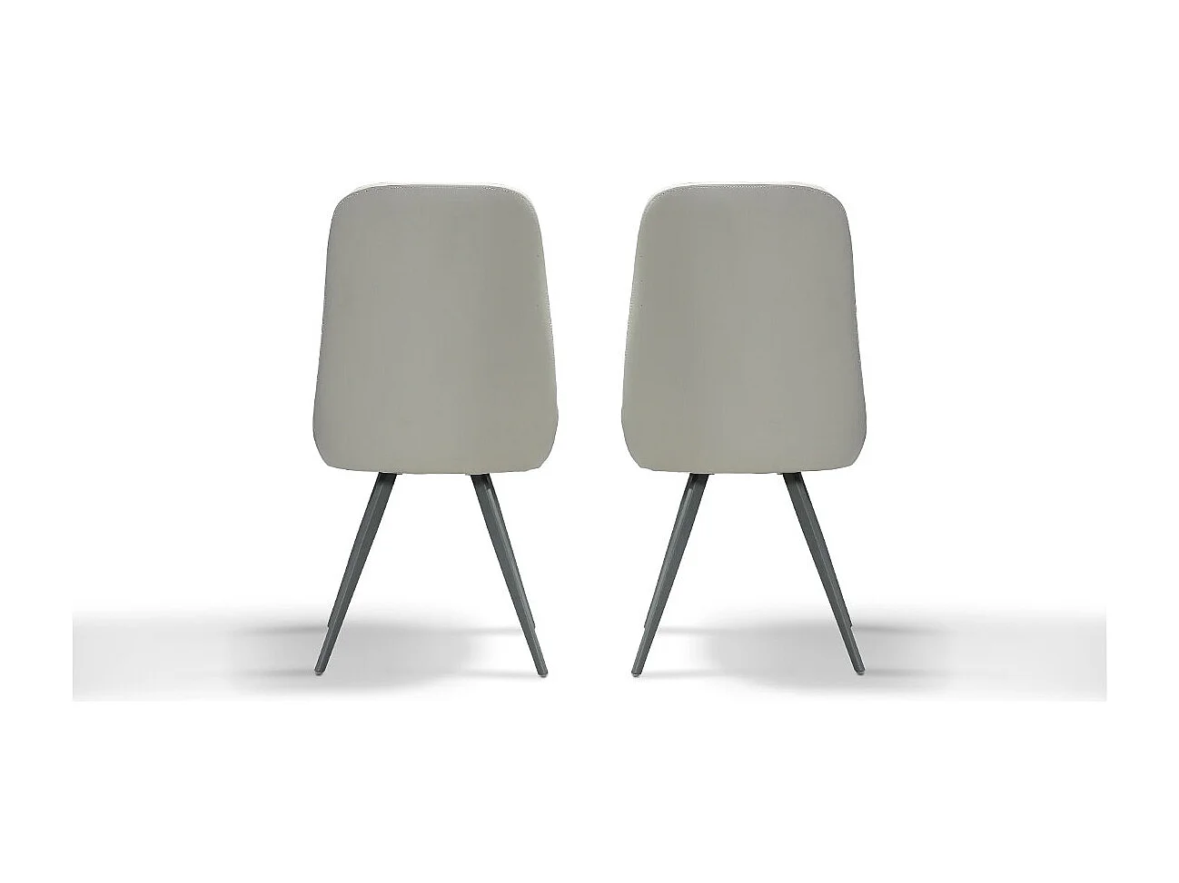 Chaise Design YUKA - Gris - Lot de 2