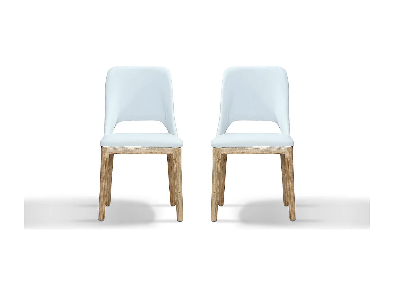 Chaise Design MANDY - Blanc - Lot de 2