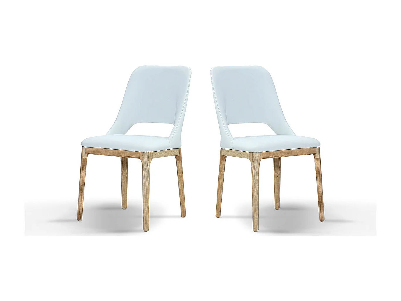 Chaise Design MANDY - Blanc - Lot de 2