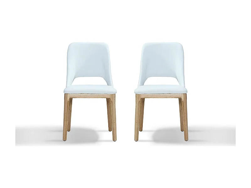 Chaise Design MANDY - Blanc - Lot de 2