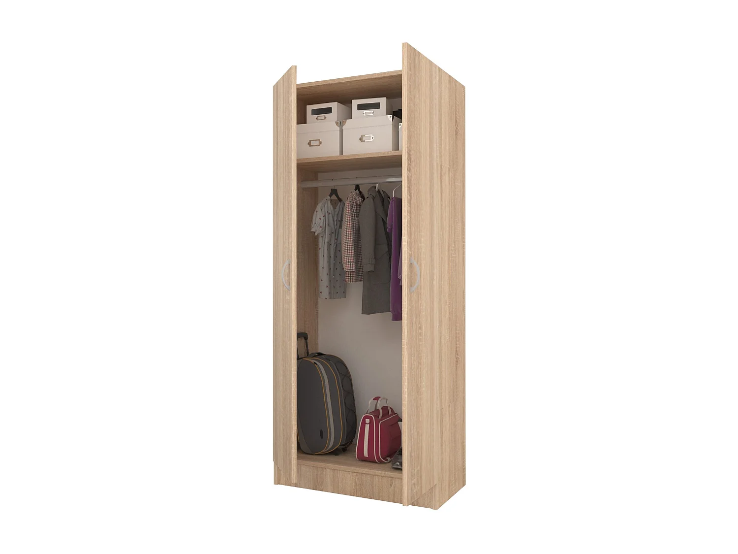 Armoire haaus Remi, 2 portes, Chêne Sonoma, 80 x 51 x 170 cm