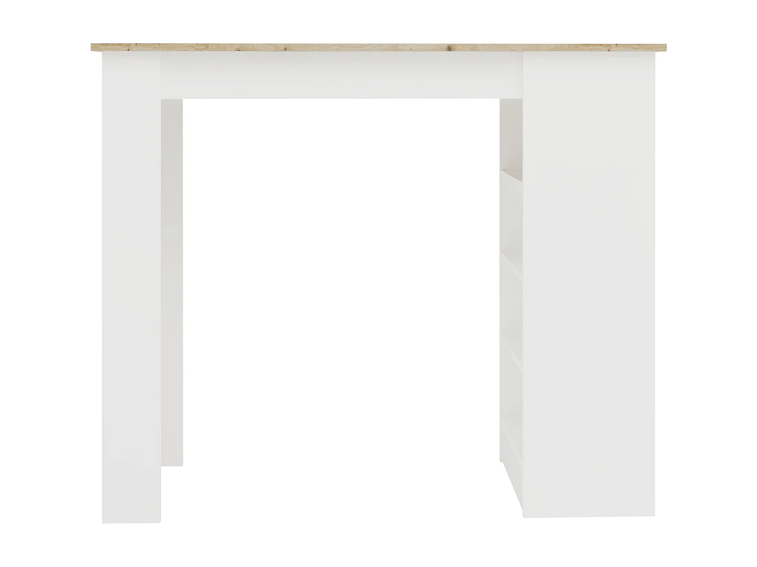 Bar table haaus Vista, 4 shelves, White/Artisan Oak, 120 x 50 x 100 cm