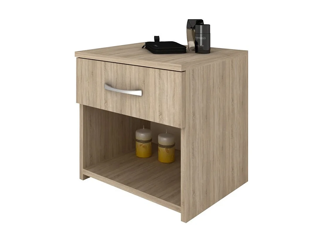 Table de chevet haaus Remi, 1 Tiroir, Chêne Sonoma, 40 x 35 x 40 cm