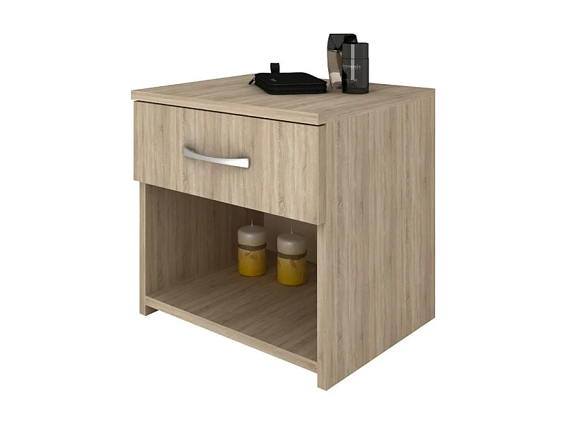 Table de chevet haaus Remi, 1 Tiroir, Chêne Sonoma, 40 x 35 x 40 cm