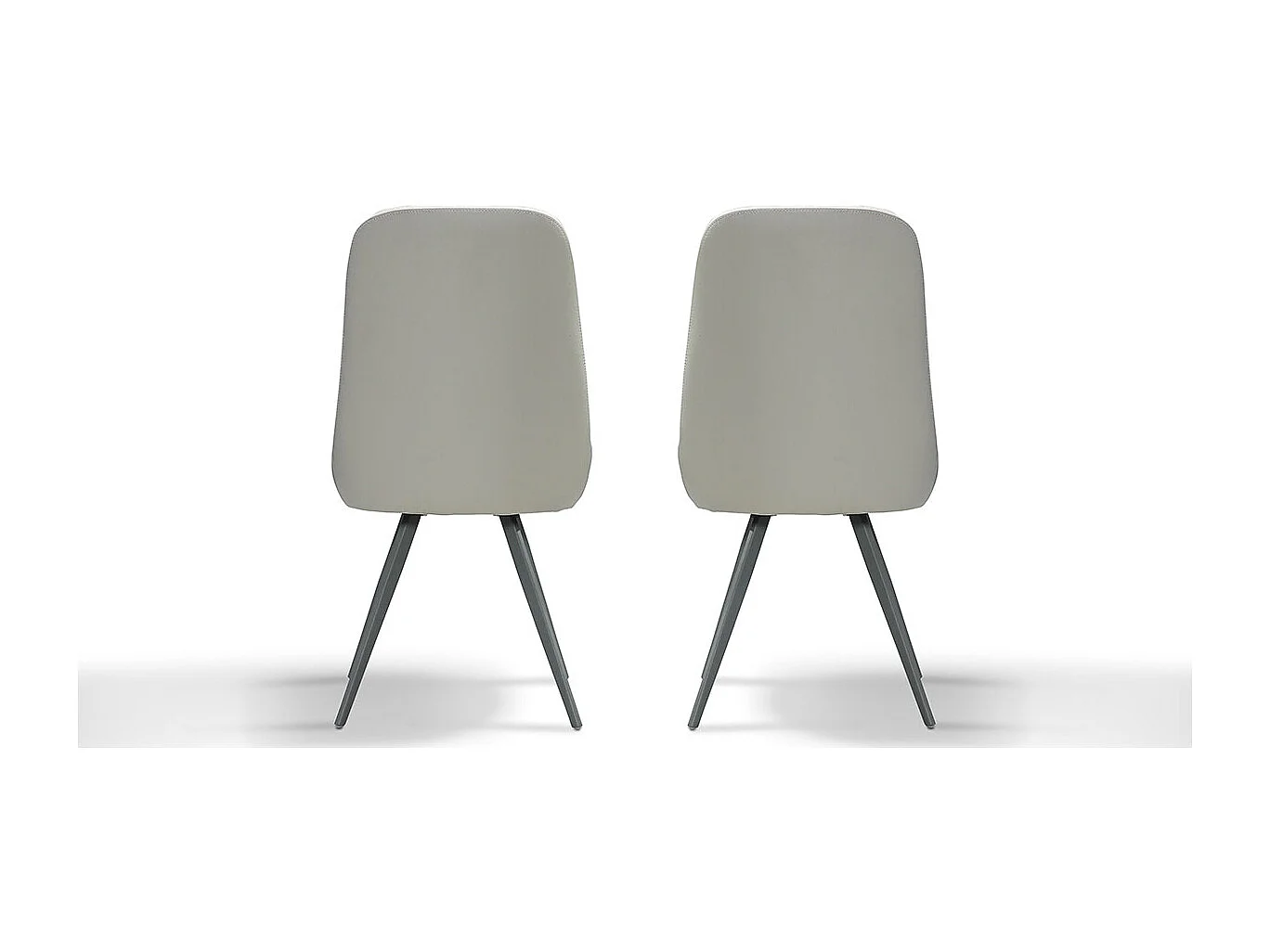 Chaise Design ISORA - Gris/Taupe - Lot de 2