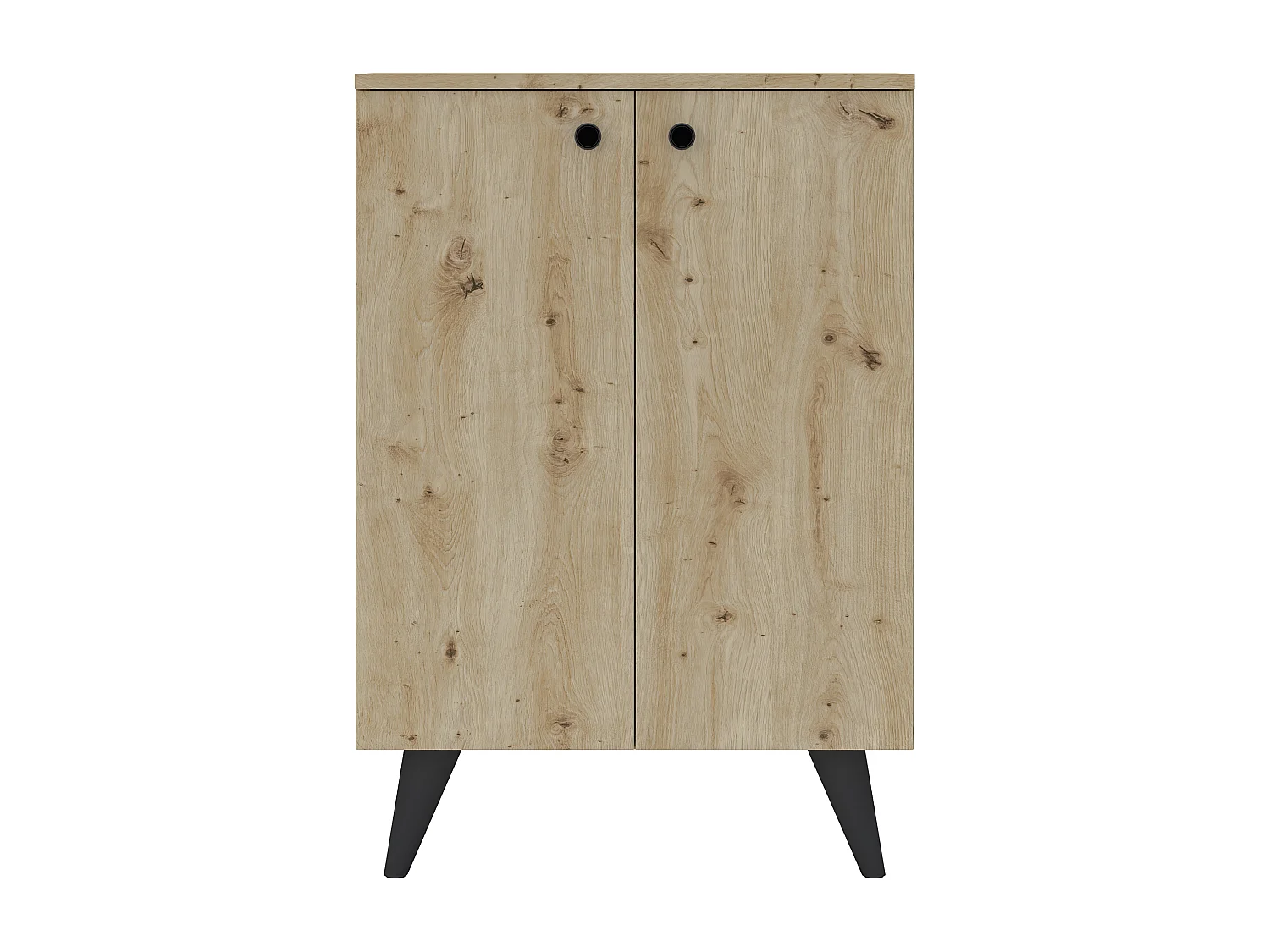 Meuble À Chaussures haaus Luton, 2 Portes, Chêne Artisan, 62 x 35 x 90 cm