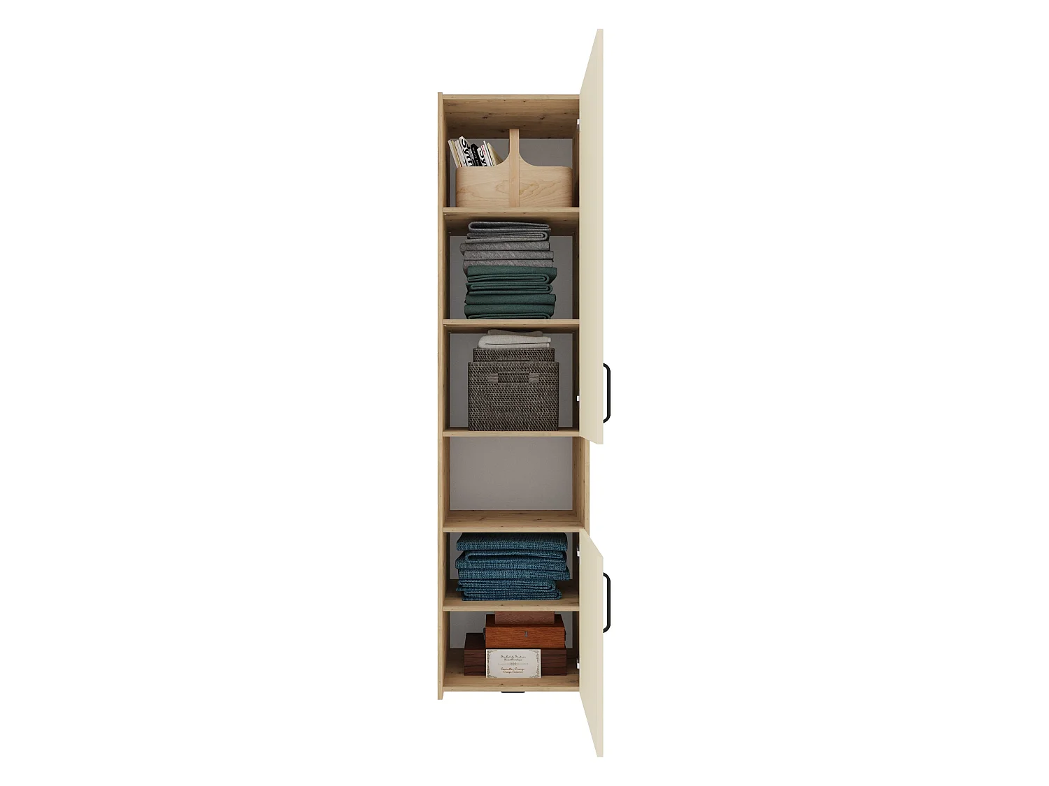 Armadio haaus Malmo, 2 ante, con spazio, Rovere Artisan/Argilla, 50 x 42 x 200 cm