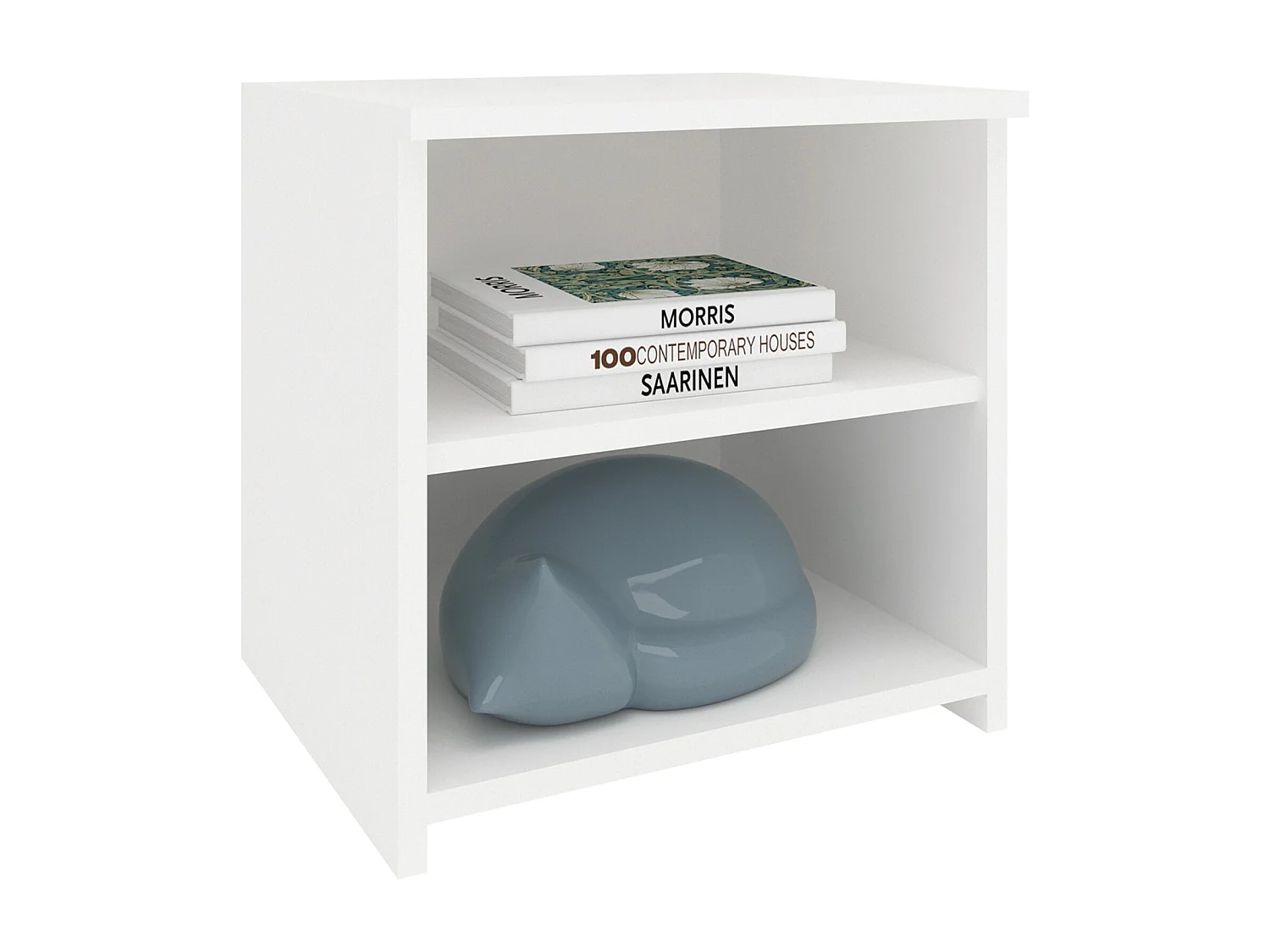 Mesa de cabeceira haaus Alma, 1 prateleira, branco, 40 x 33 x 40 cm