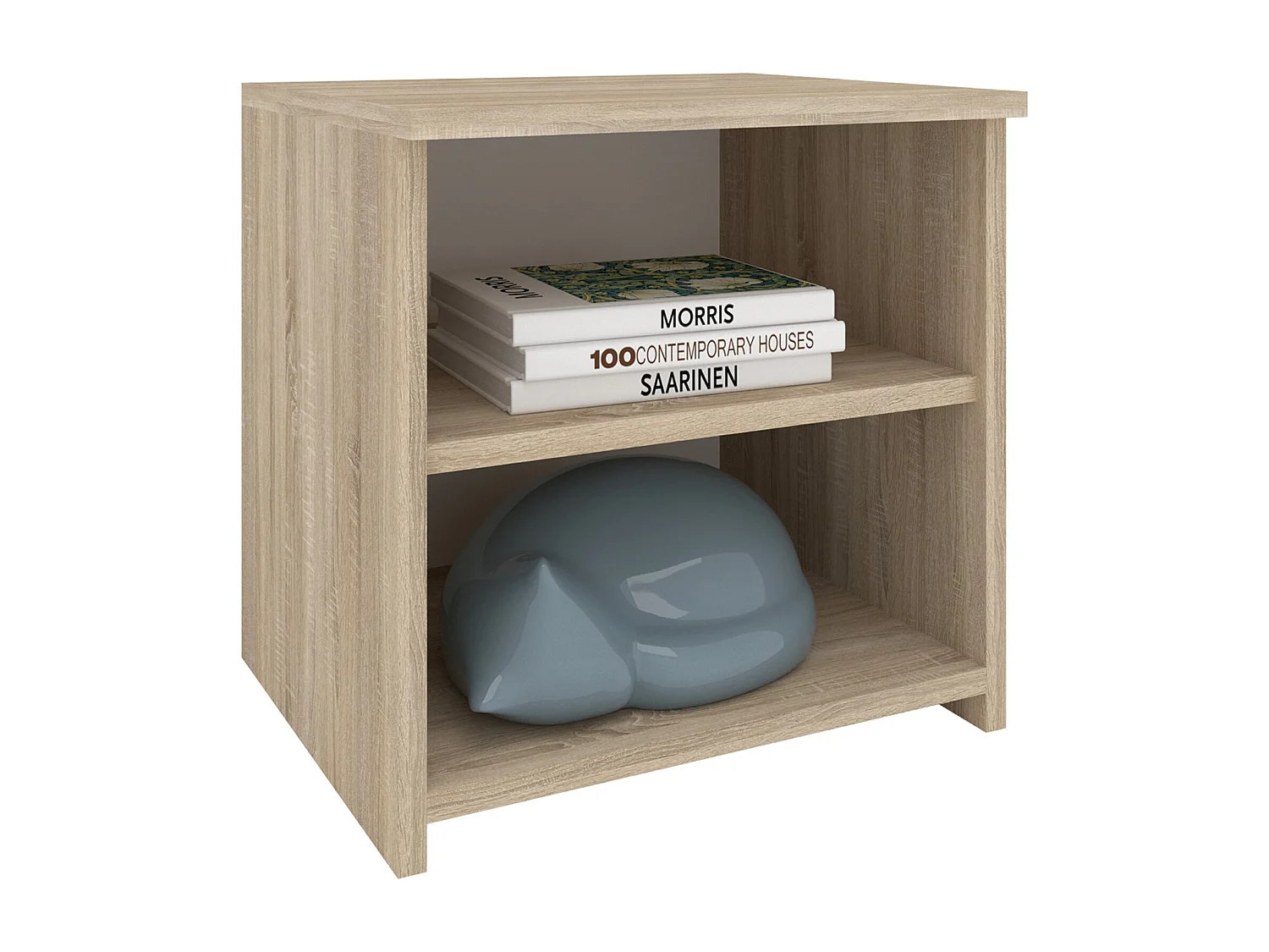 Mesa de cabeceira haaus Alma, 1 prateleira, Carvalho Sonoma, 40 x 33 x 40 cm